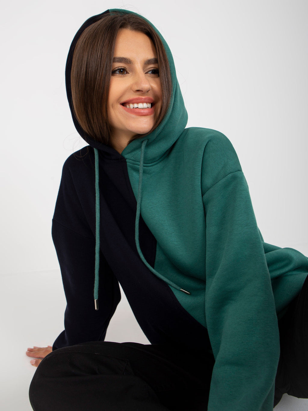 Basic Hoodie – Zwart/Groen