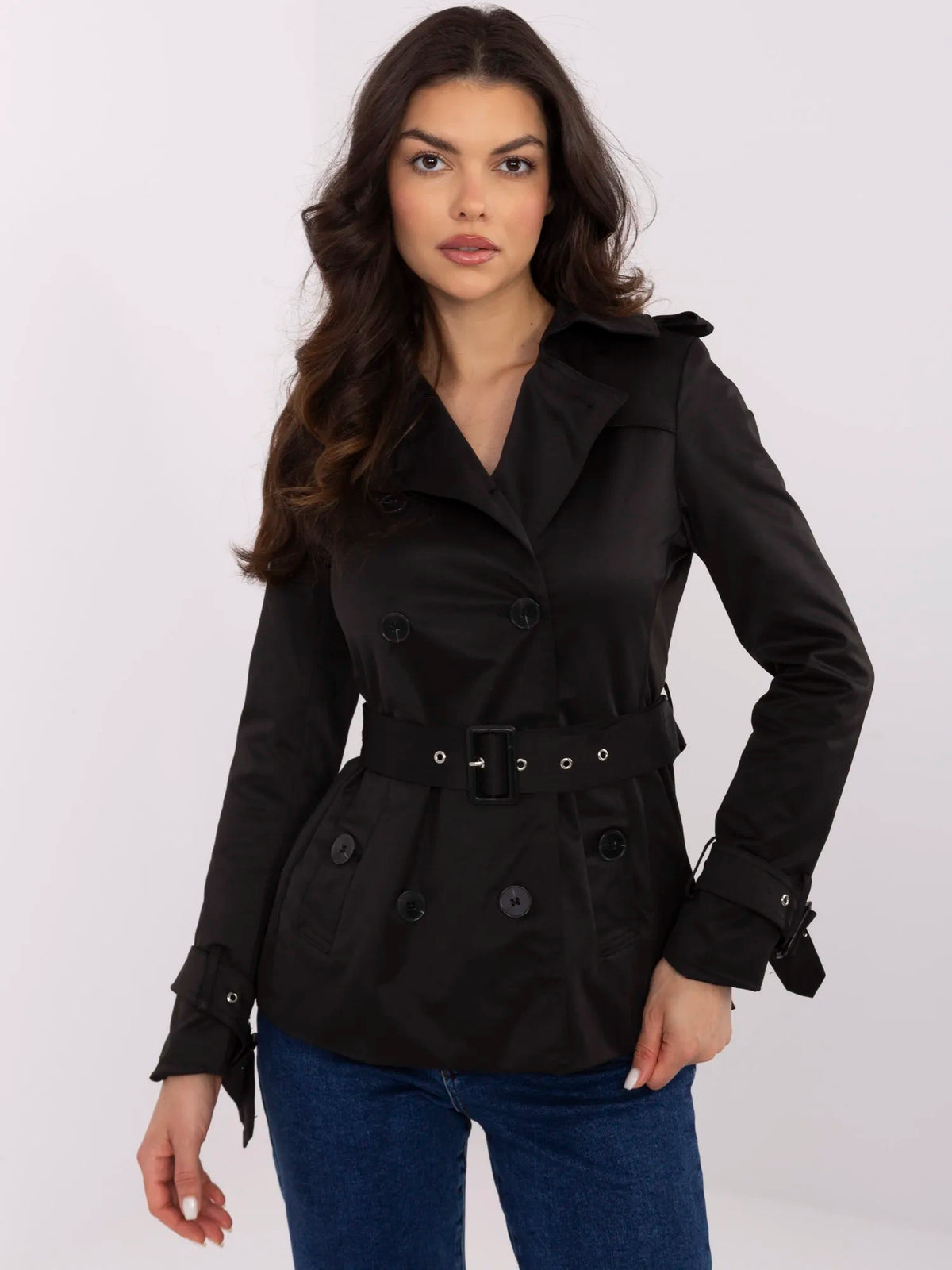 Korte Trenchcoat – Zwart