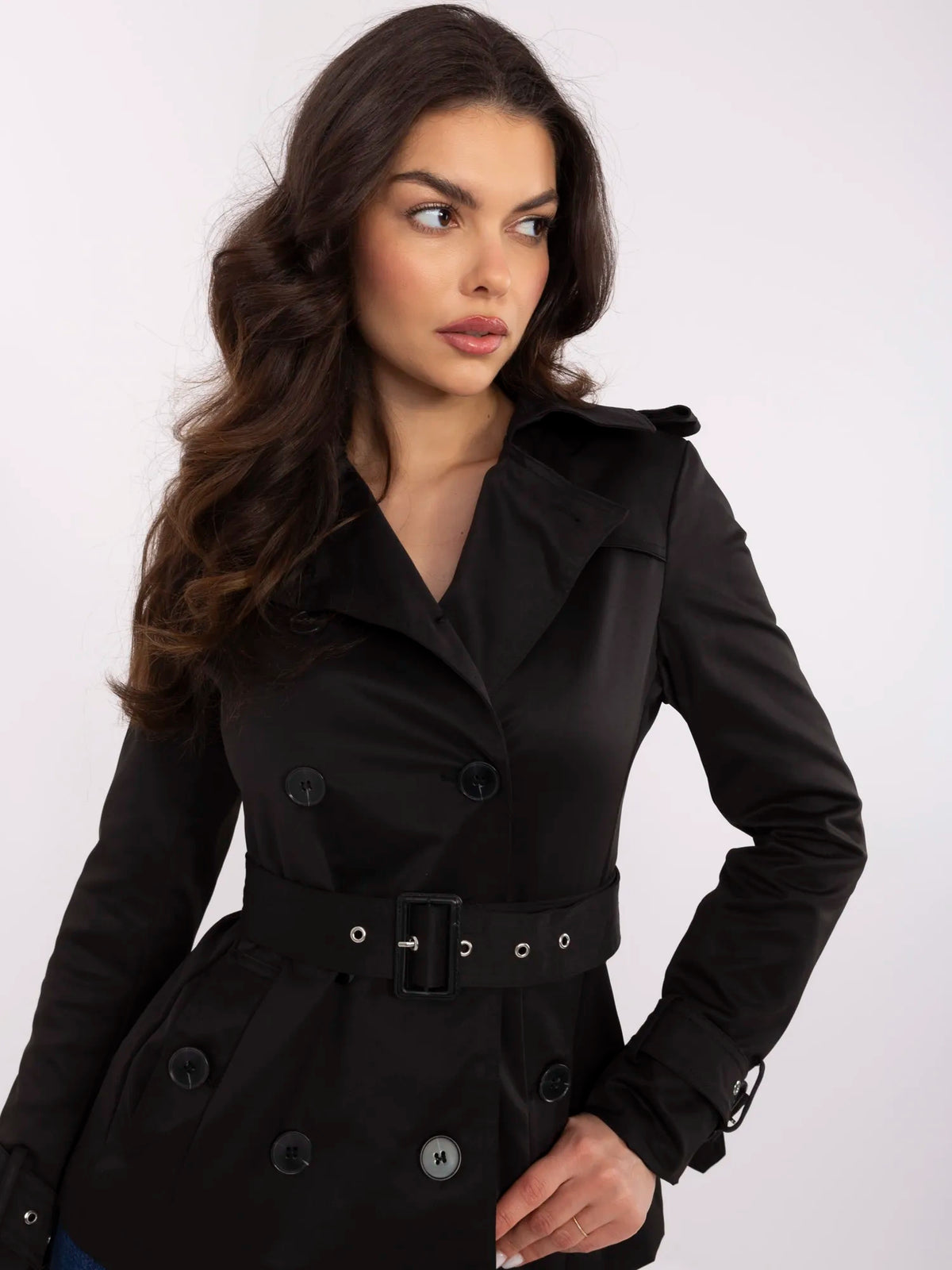 Korte Trenchcoat – Zwart