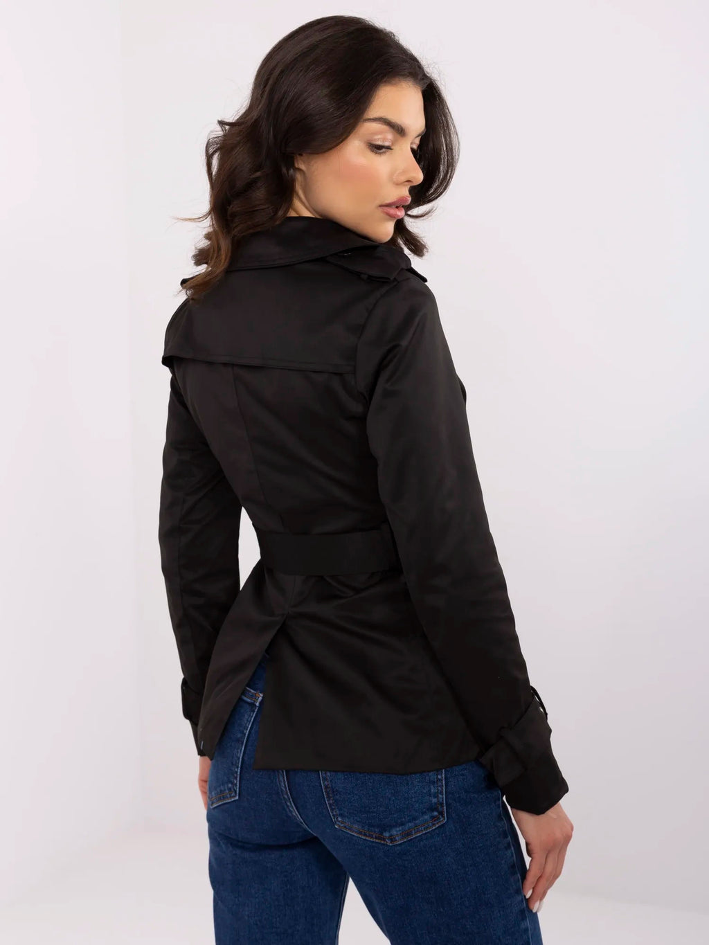Korte Trenchcoat – Zwart