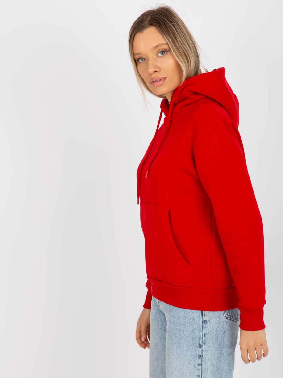 Hoodie met Kangoeroezak – Rood