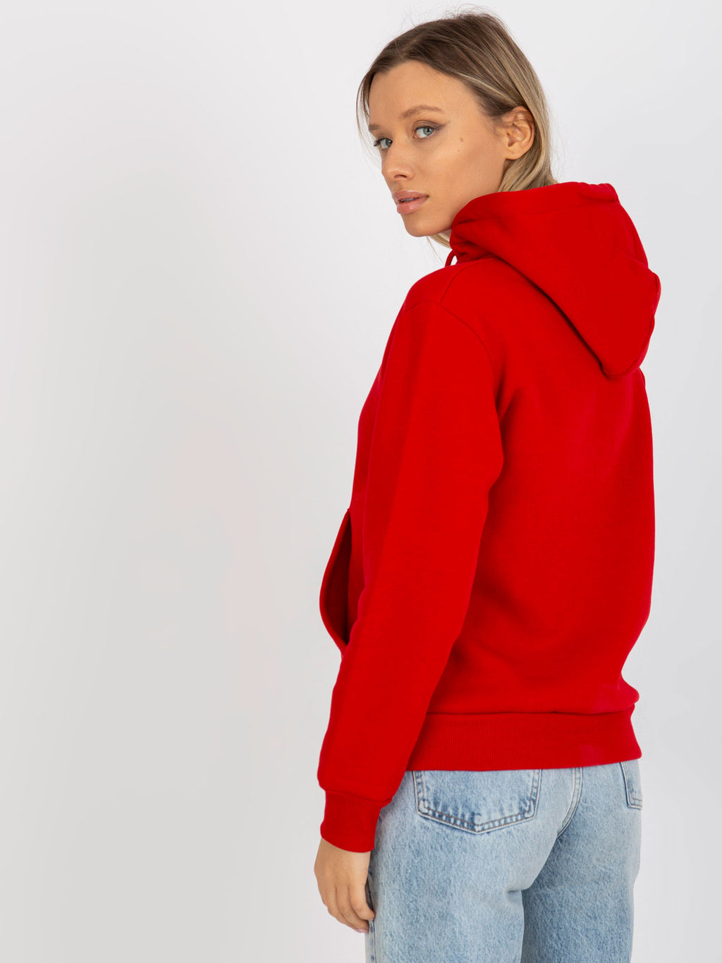 Hoodie met Kangoeroezak – Rood