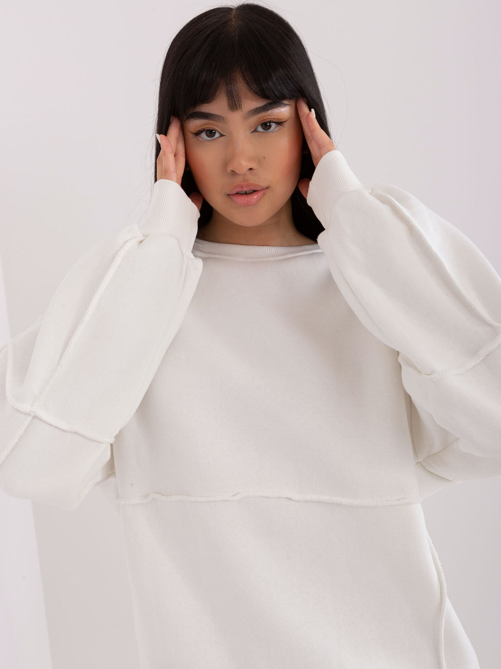 Oversized Sweater zonder Capuchon – Ecru