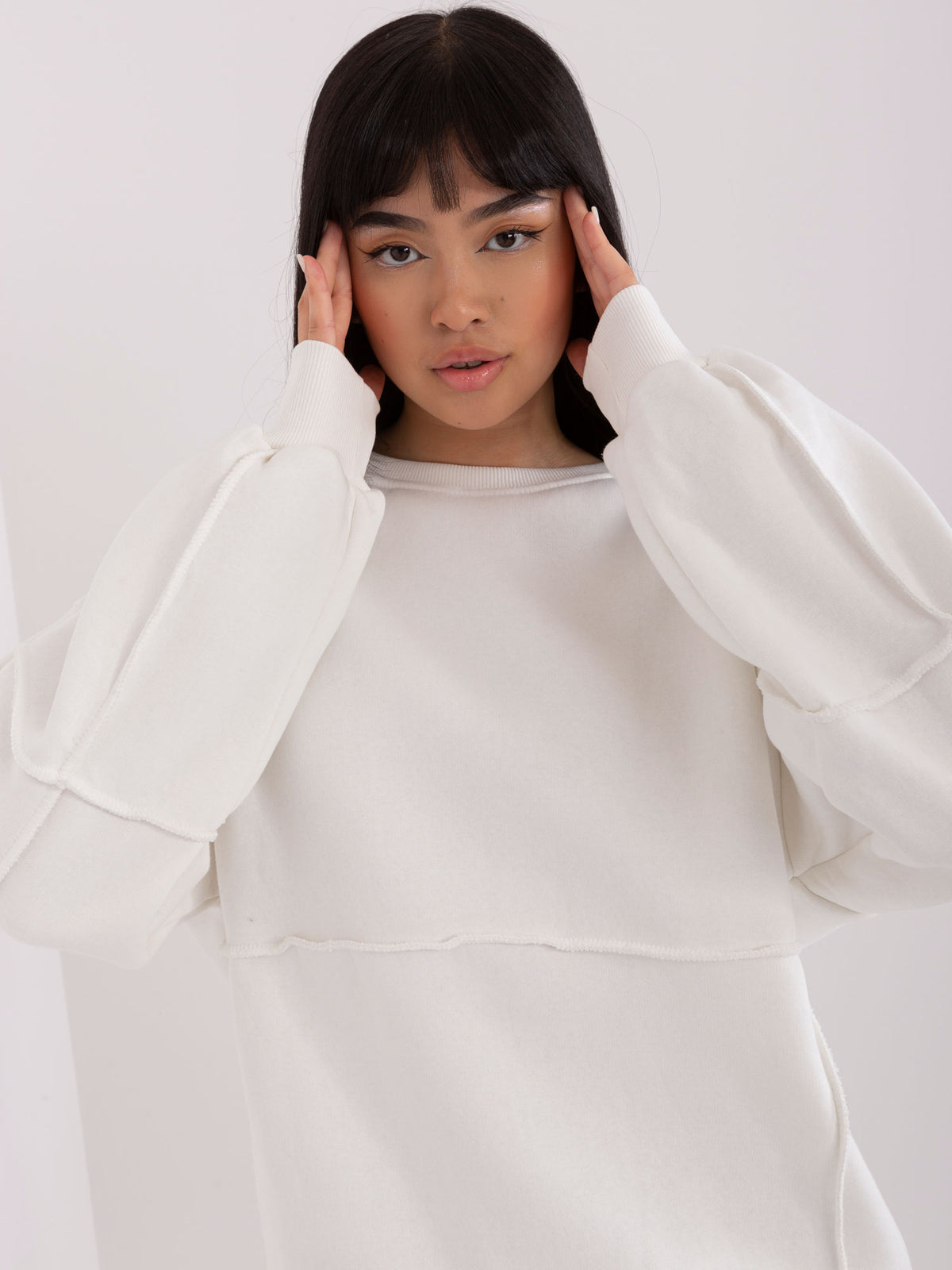 Oversized Sweater zonder Capuchon – Ecru