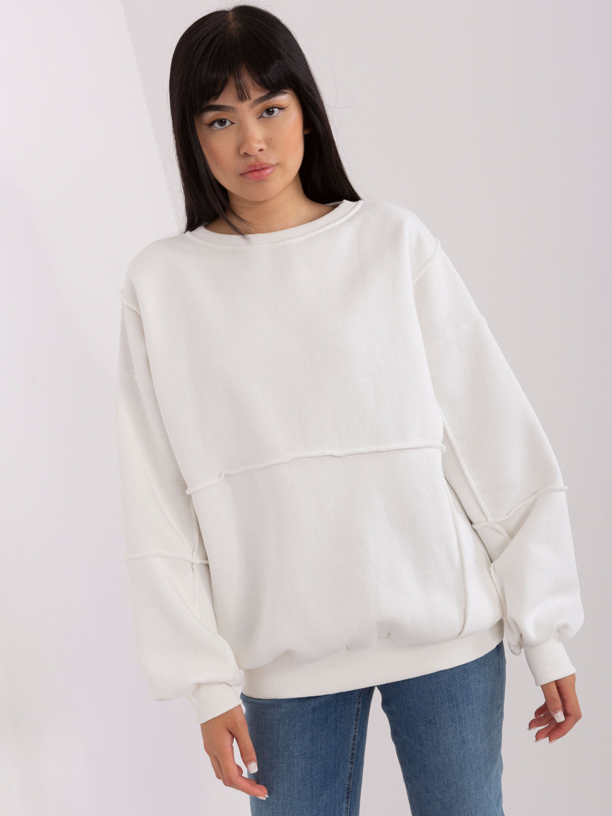 Oversized Sweater zonder Capuchon – Ecru