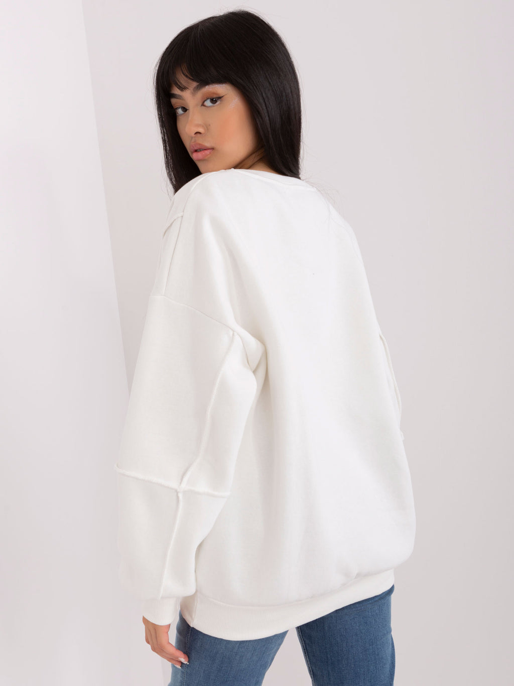 Oversized Sweater zonder Capuchon – Ecru