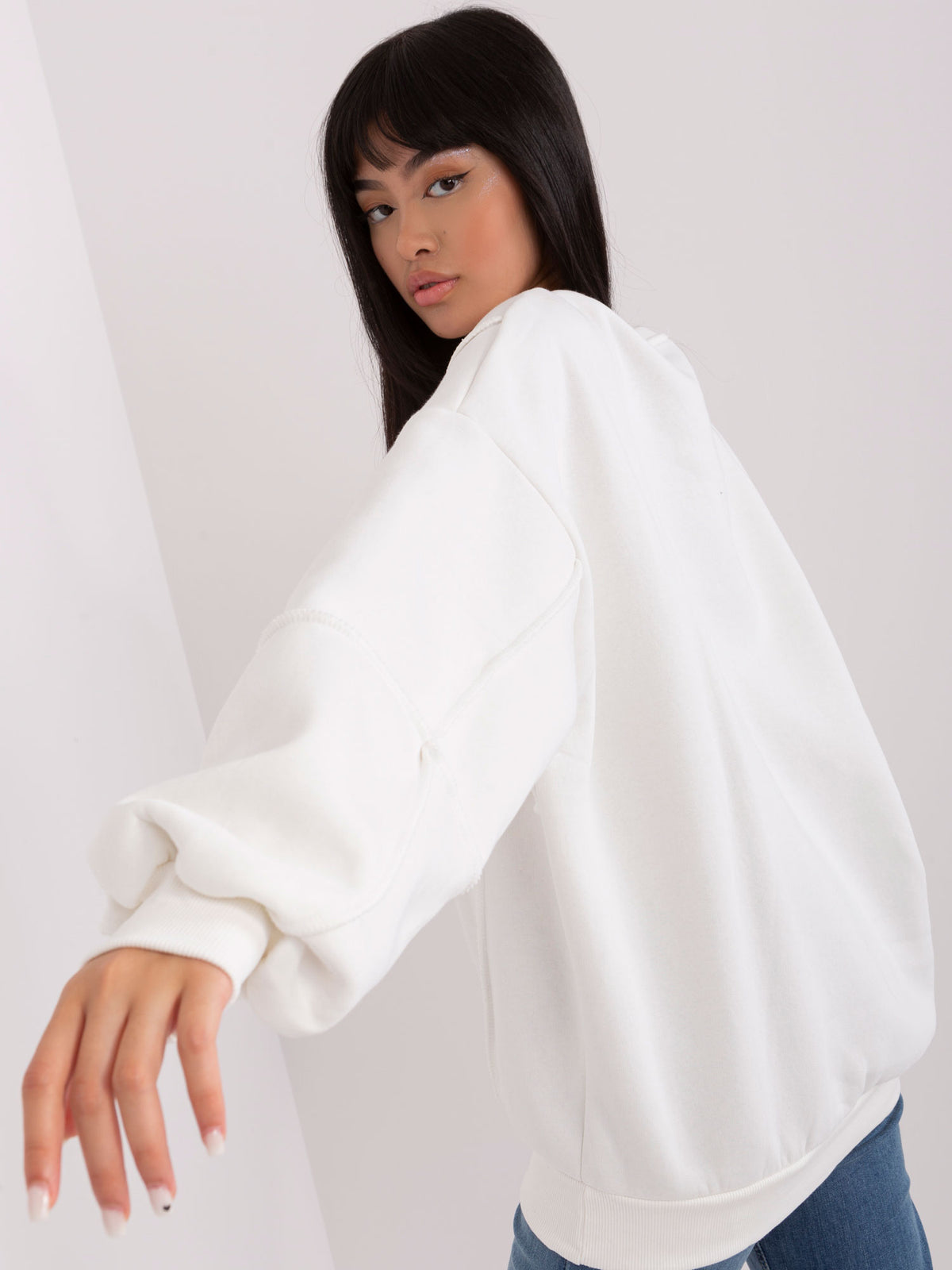 Oversized Sweater zonder Capuchon – Ecru