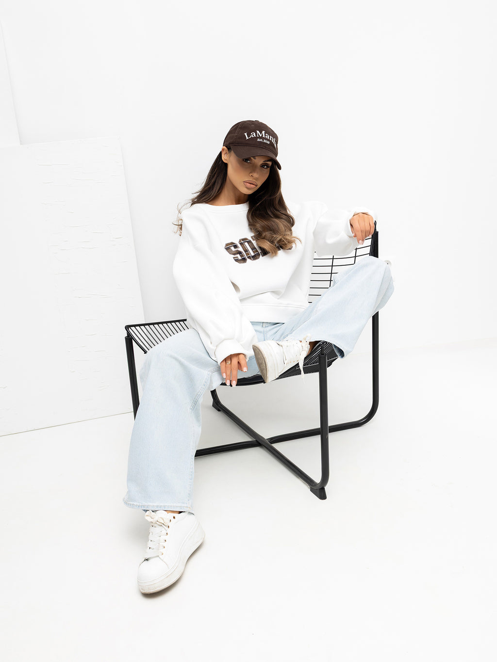 Sweater met Ruguitsnijding – Ecru