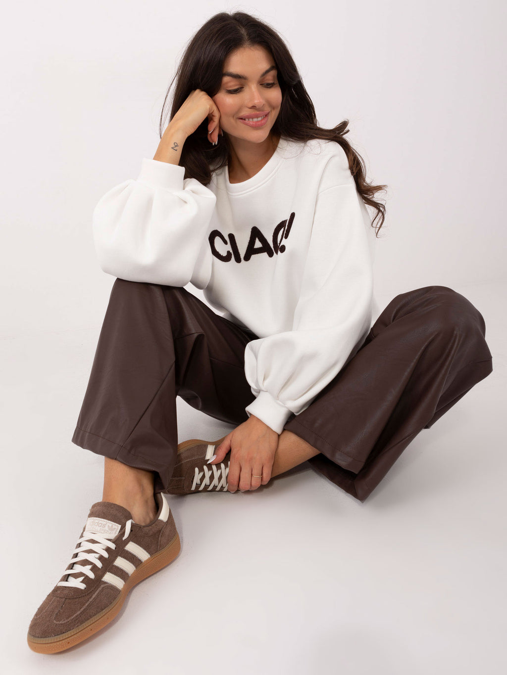 Sweater met Pofmouwen – Ecru