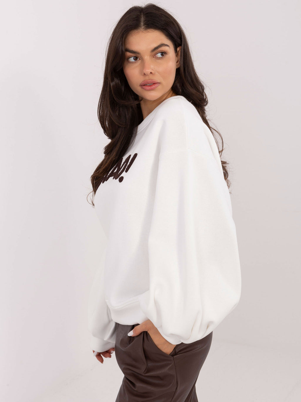 Sweater met Pofmouwen – Ecru