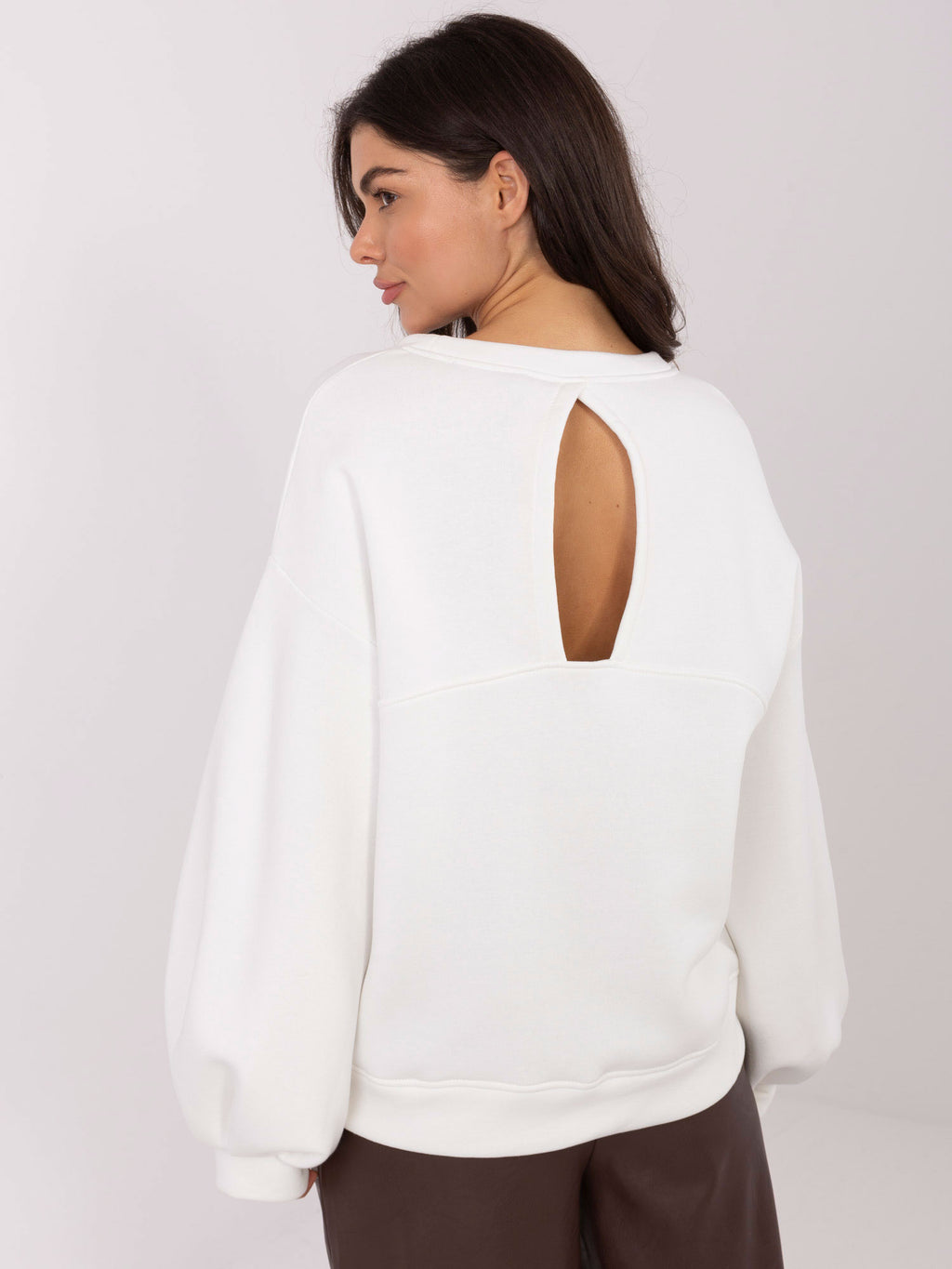 Sweater met Pofmouwen – Ecru
