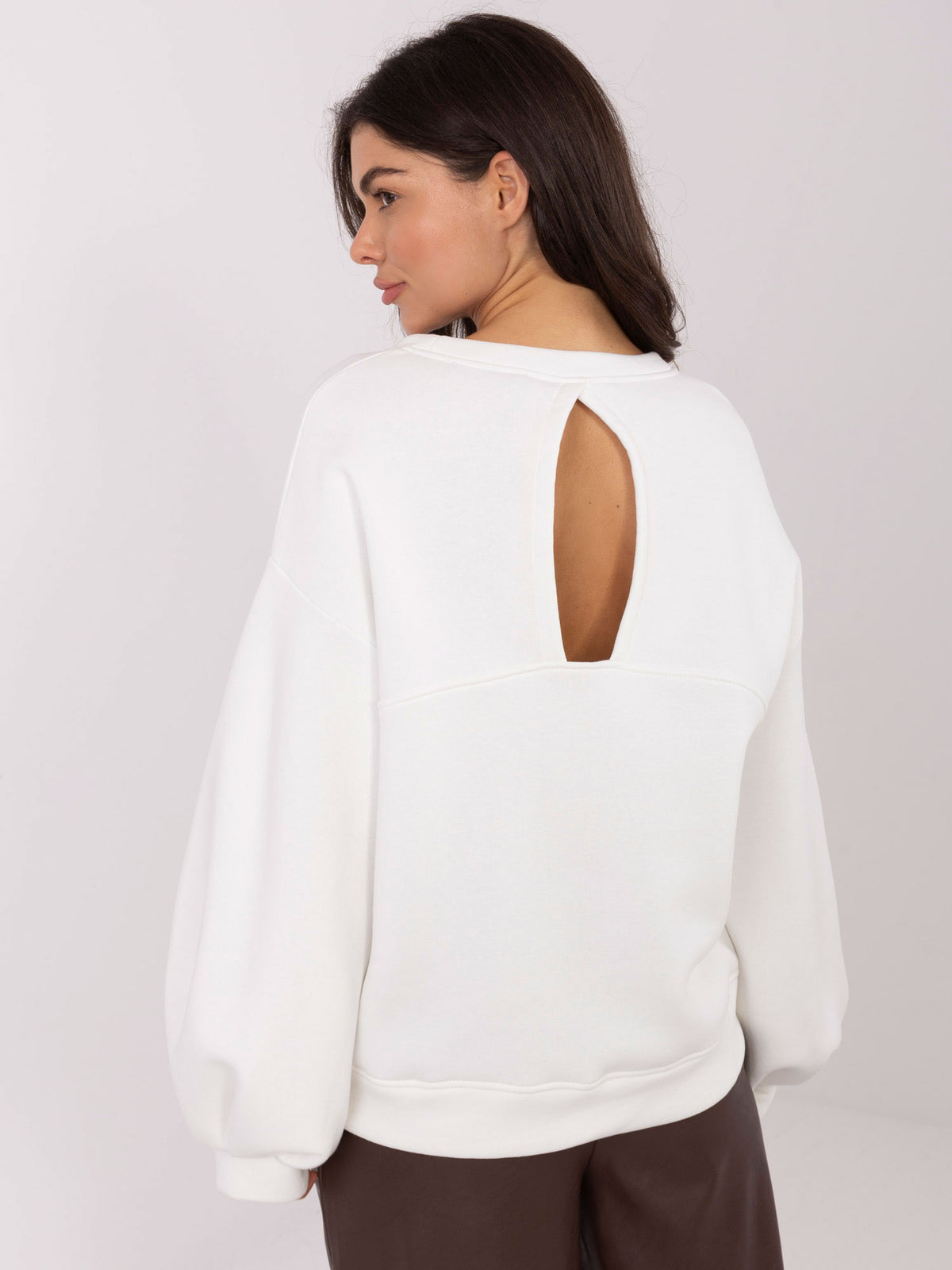 Sweater met Pofmouwen – Ecru