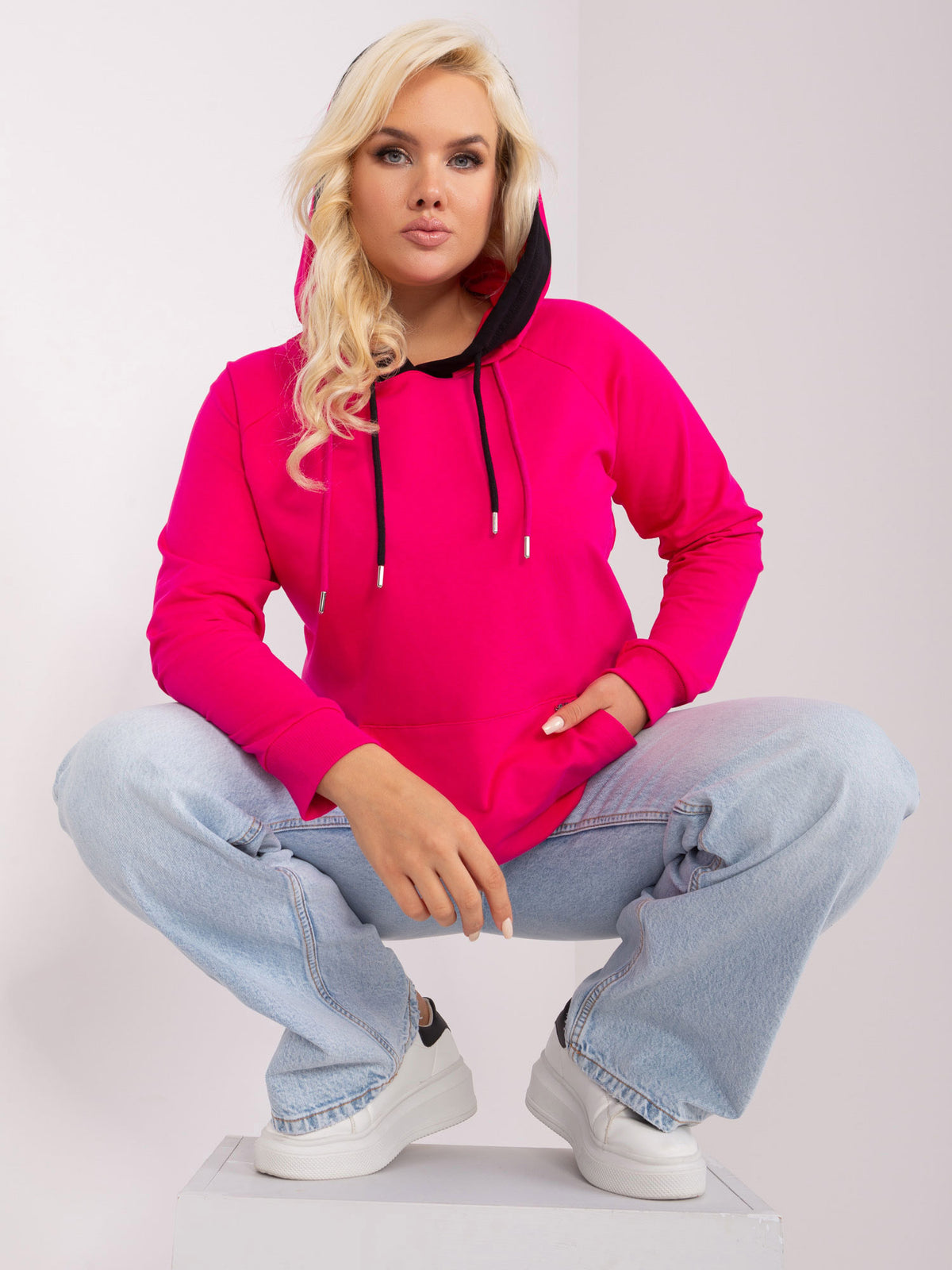 Basic Plus Size Hoodie – Fuchsia