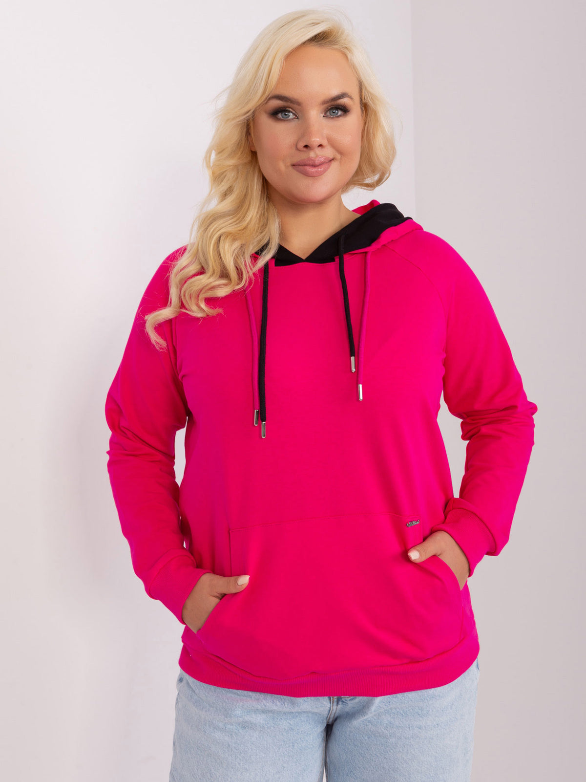 Basic Plus Size Hoodie – Fuchsia