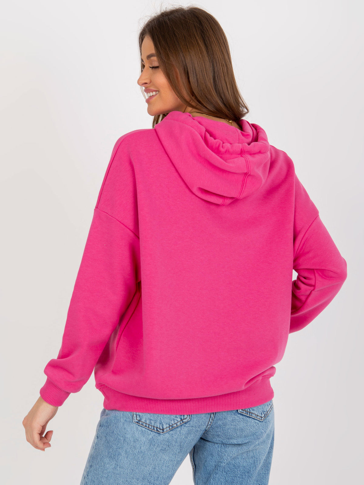 Hoodie met Kangoeroezak – Fuchsia