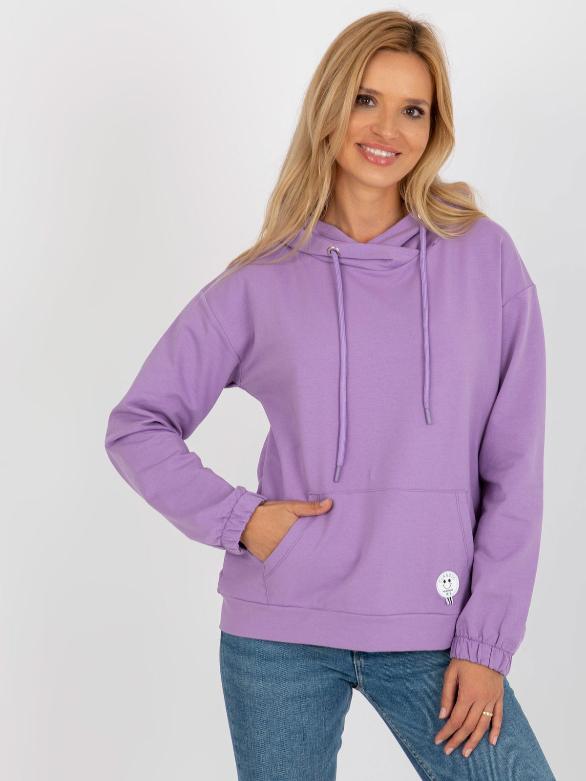 Hoodie met Kangoeroezak – Lichtpaars