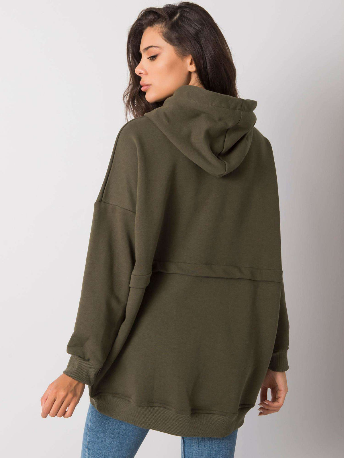 Edna Hoodie met Borduursel – Khaki