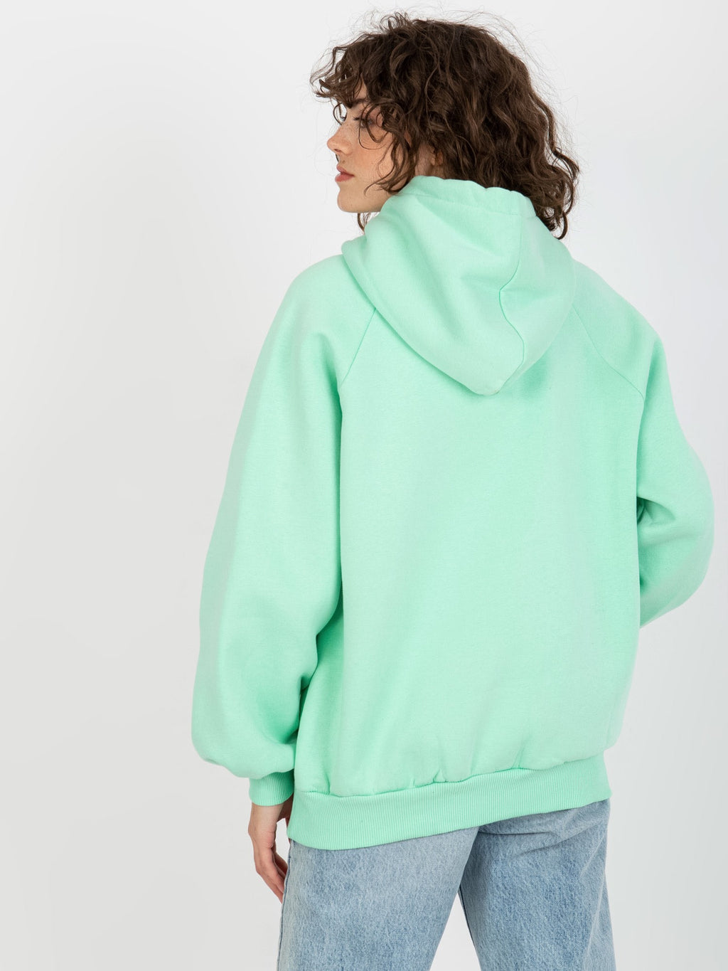 Oversized Hoodie met Print – Mint