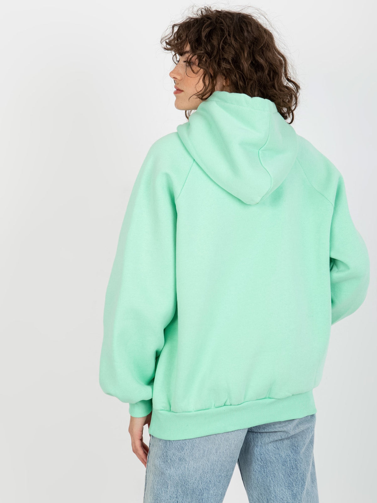 Oversized Hoodie met Print – Mint