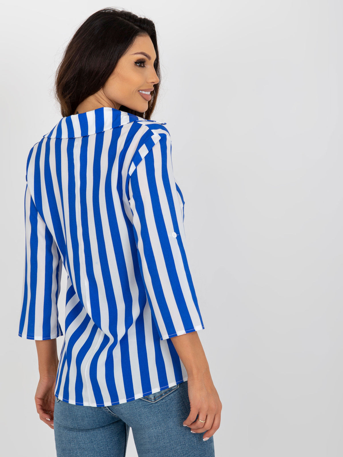 Gestreepte Blouse – Blauw/Wit