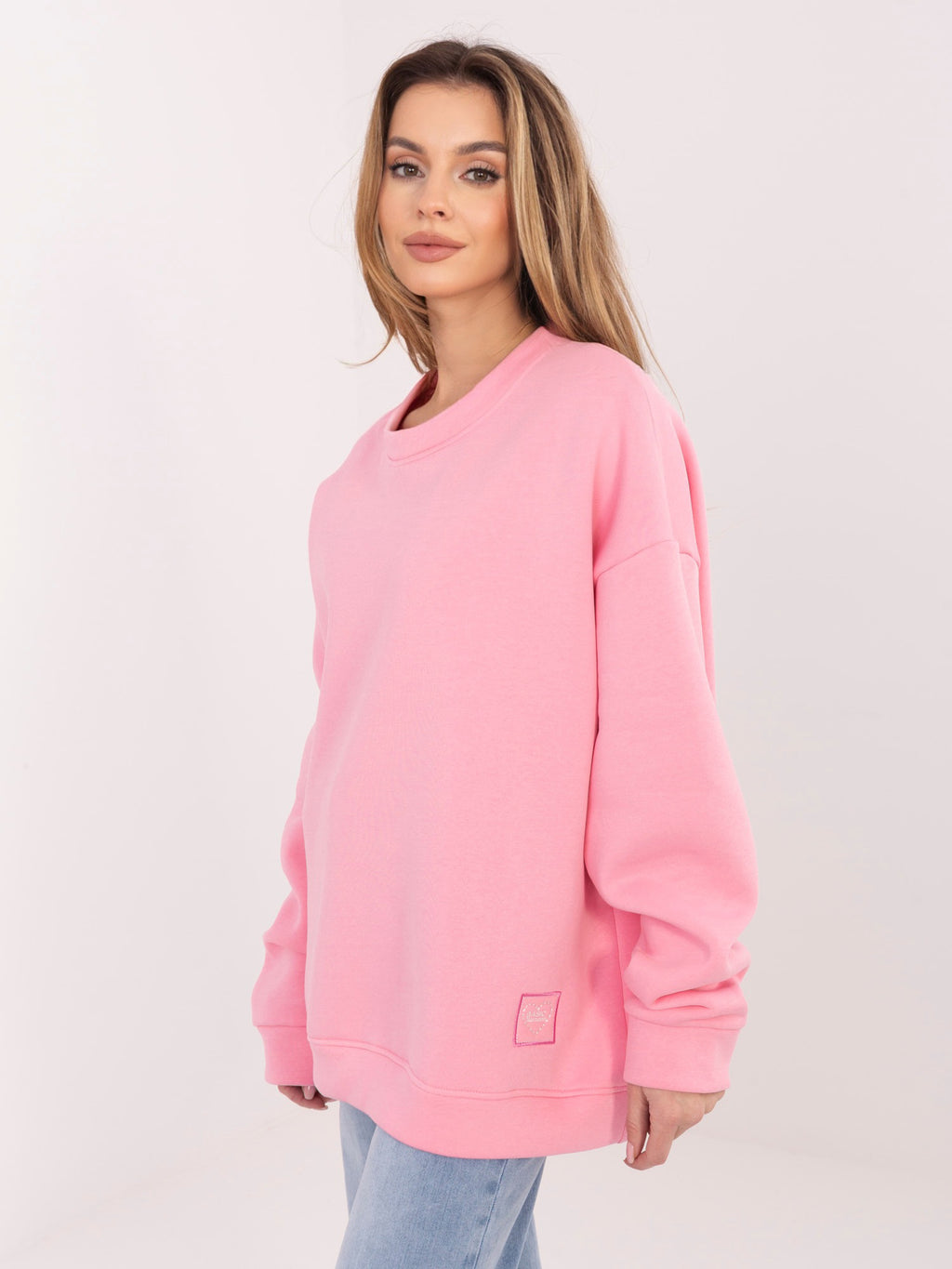 Oversized Sweater zonder Capuchon – Lichtroze