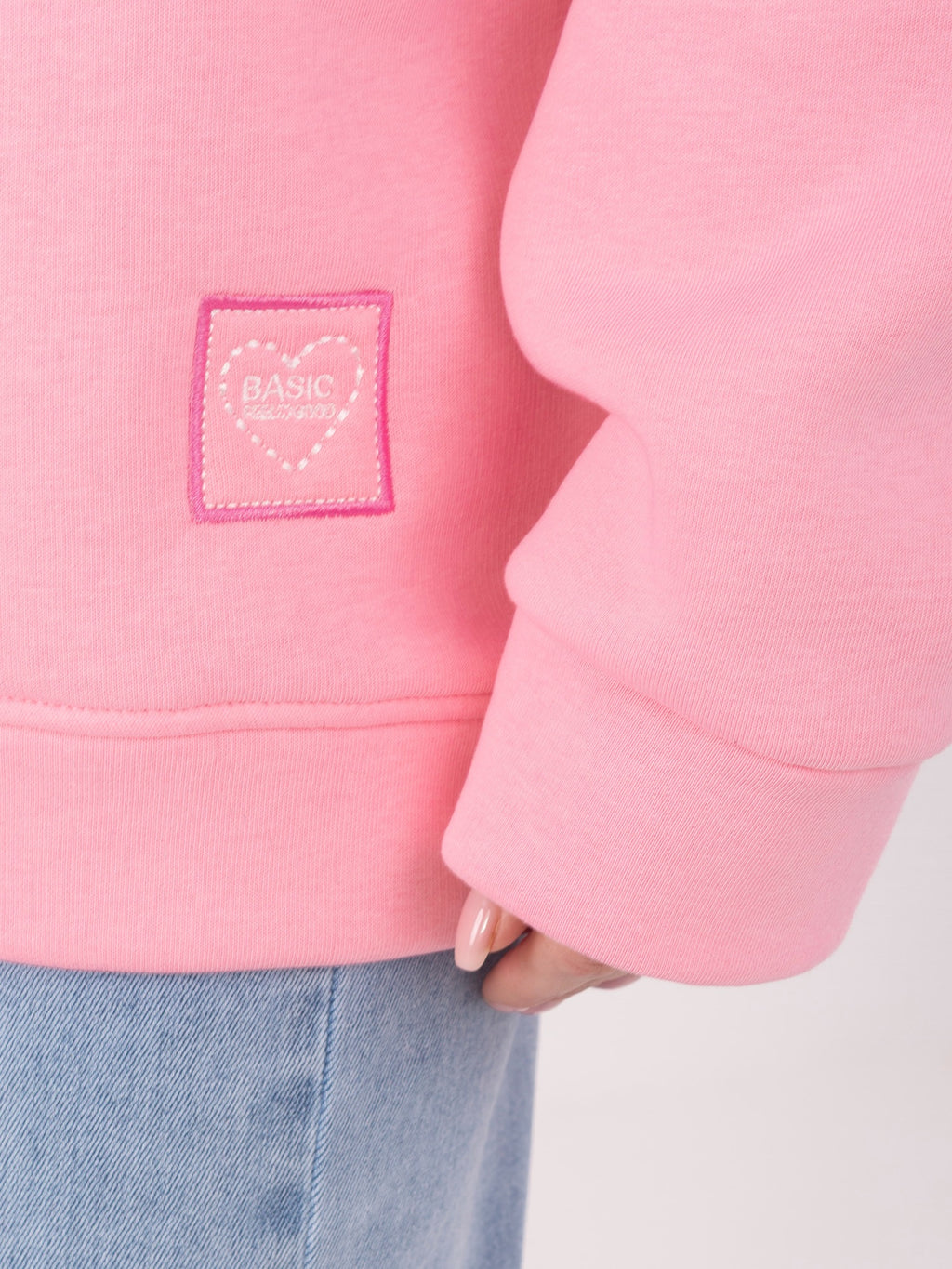 Oversized Sweater zonder Capuchon – Lichtroze