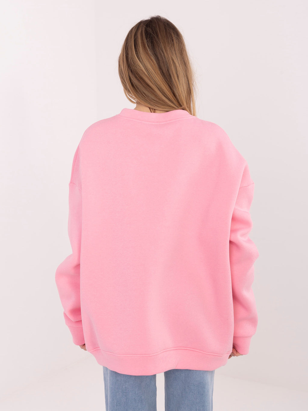 Oversized Sweater zonder Capuchon – Lichtroze