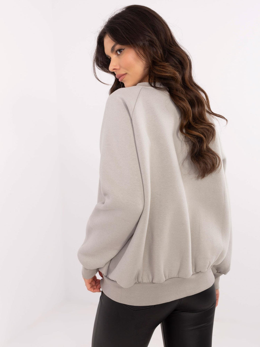 Oversized Sweater met Borduursel – Grijs