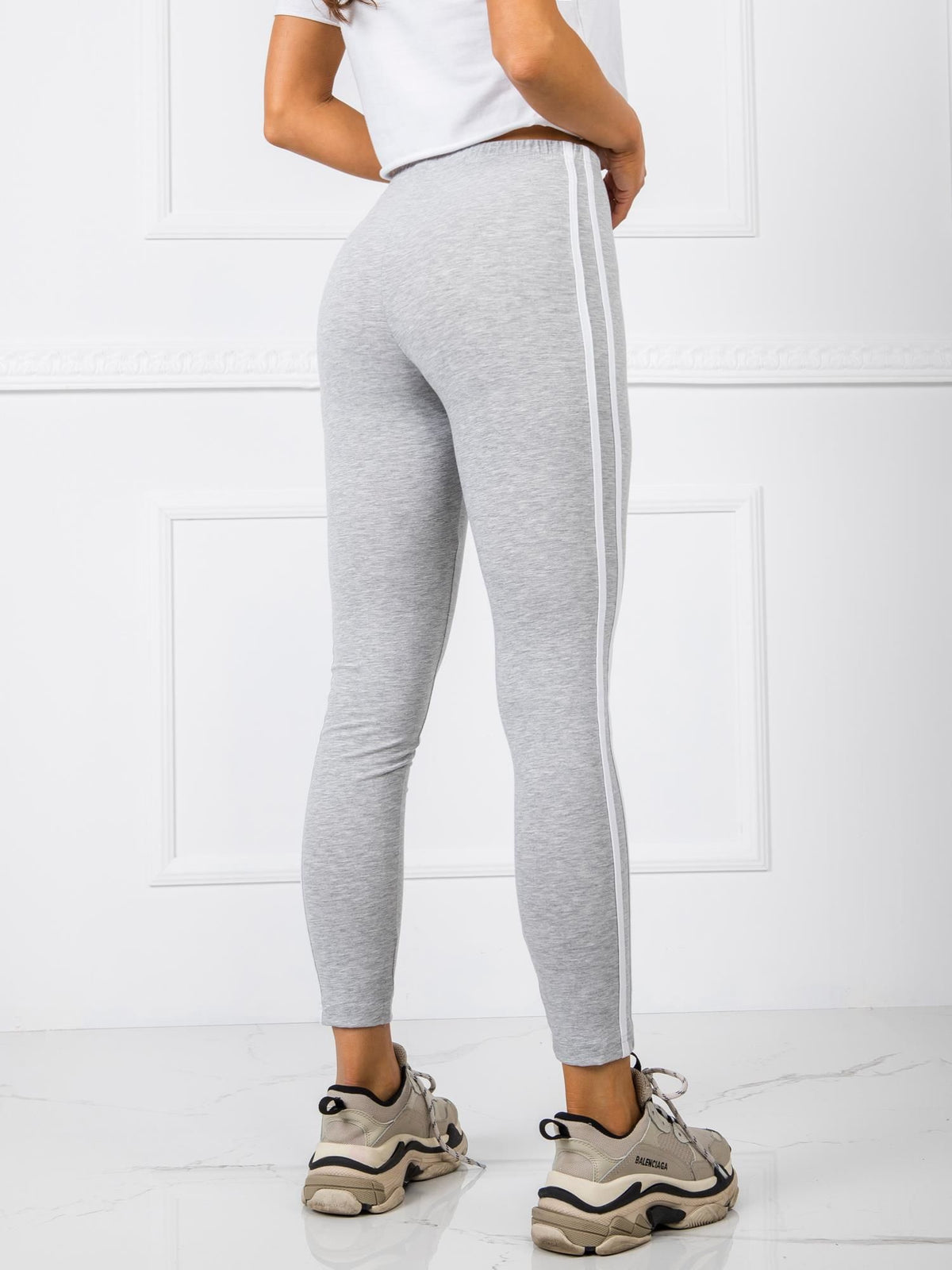 Sportlegging met Zijstrepen – Grijs