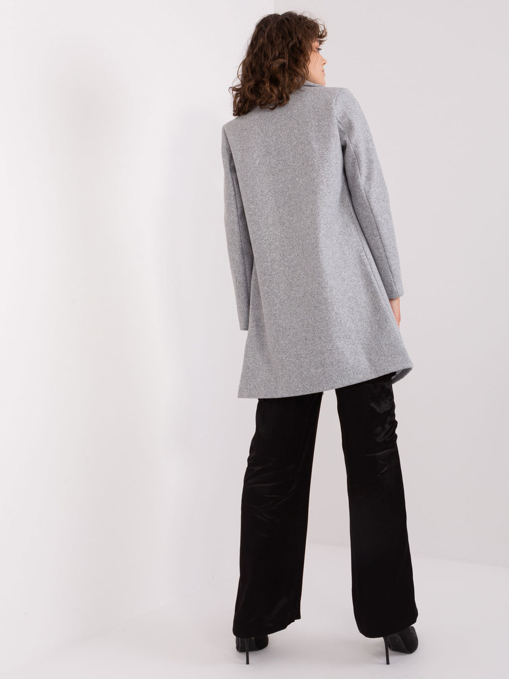 Klassieke Mantel met Revers – Grijs