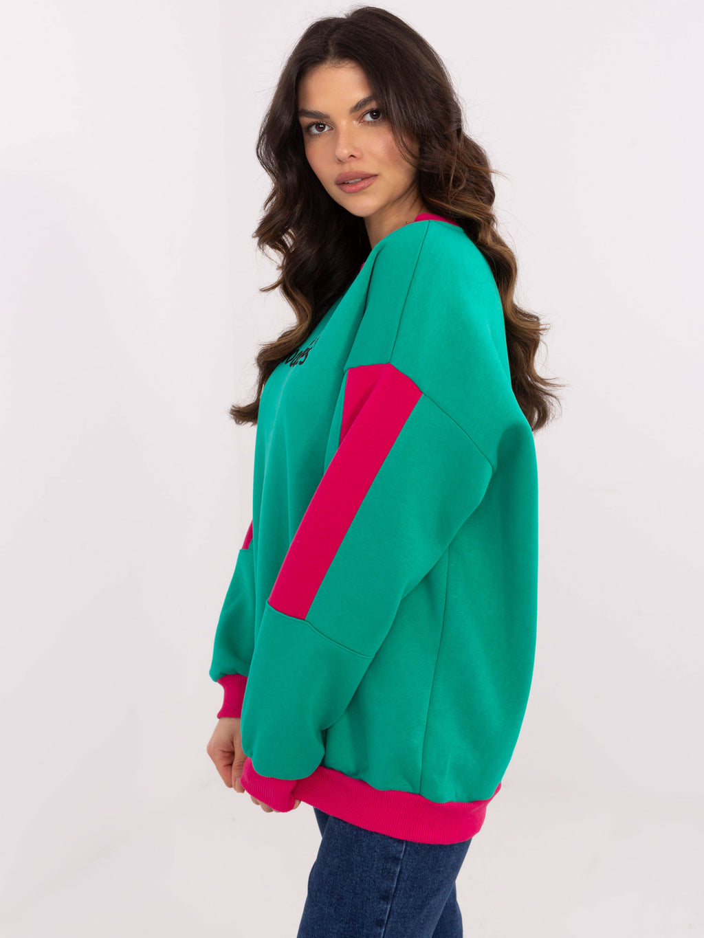 Oversized Sweater zonder Capuchon – Turquoise