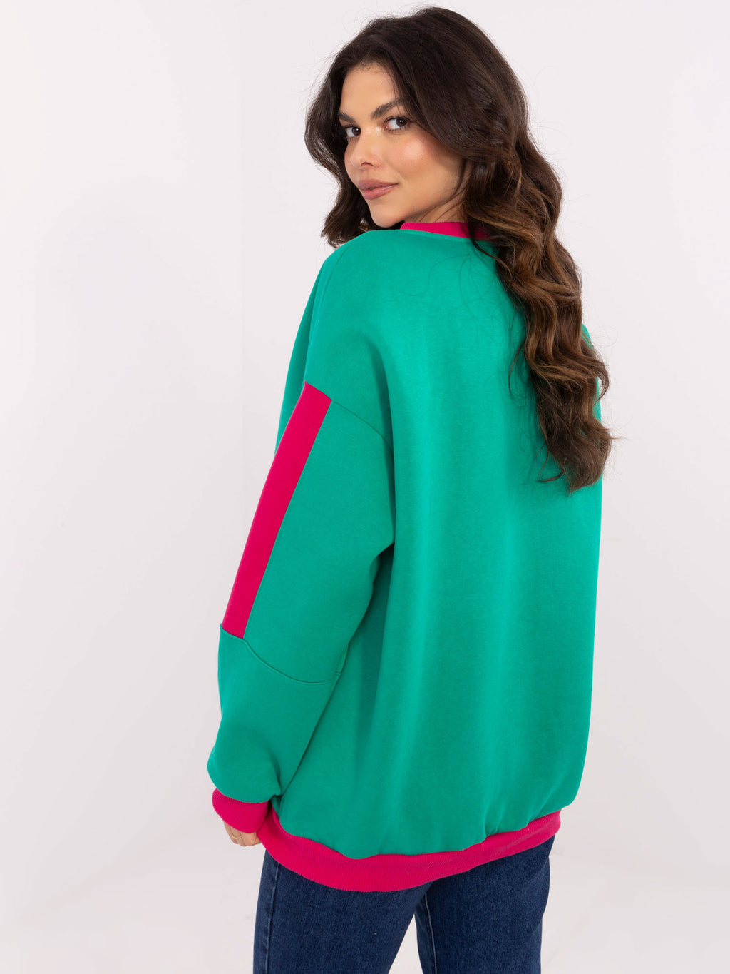 Oversized Sweater zonder Capuchon – Turquoise