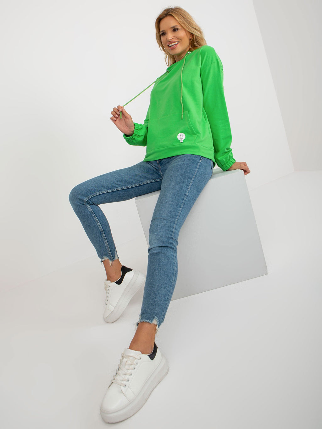Hoodie met Kangoeroezak – Groen
